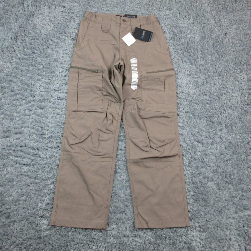 LA Police Gear Atlas Tactical Pants Mens 28x30 Slate Brown Ripstop STS 28x29 NWT